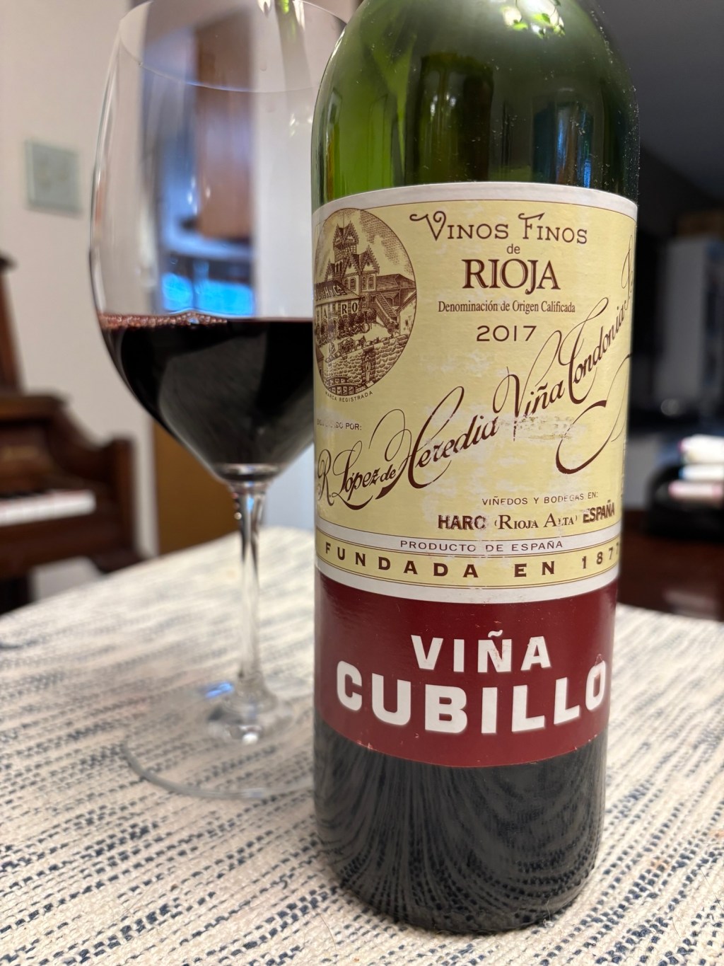 2017 Lopez de Heredia Viña Cubillo Rioja [Rating: 4.5/5 |&nbsp;$31]